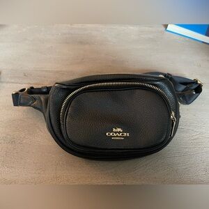 COACH Black leather crossbody bag/belt bag